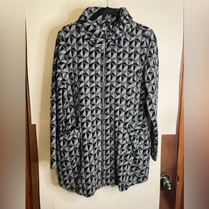 Shannon Passero Women’s Sz M Gray & Black Geometric Turkish Swing Jacket